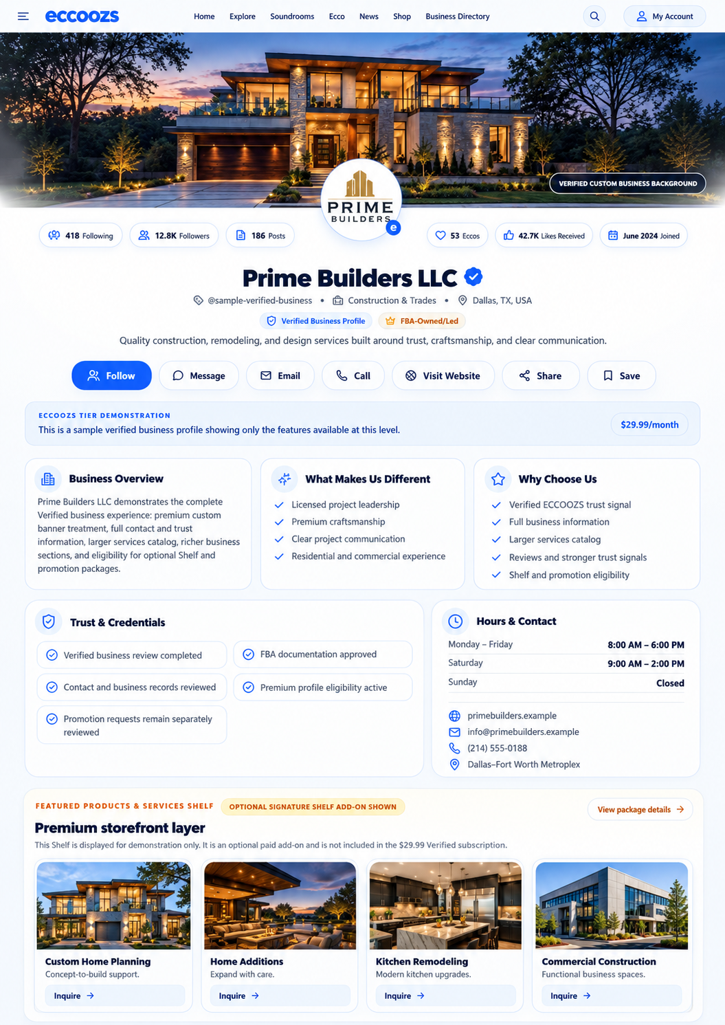 ECCOOZS Verified Business profile